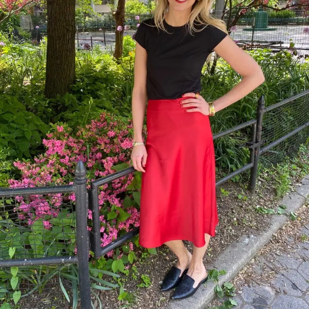 Universal Standard satin skirt